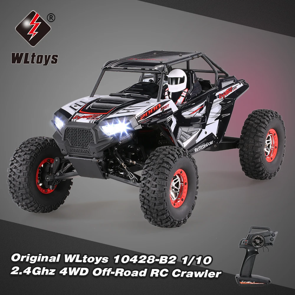 WLtoys 10428-B2 1/10 RC Автомобиль 2,4G 4WD 50 км/ч Рок Гусеничный внедорожный Багги пустыня Baja RC автомобиль RTR игрушки для детей