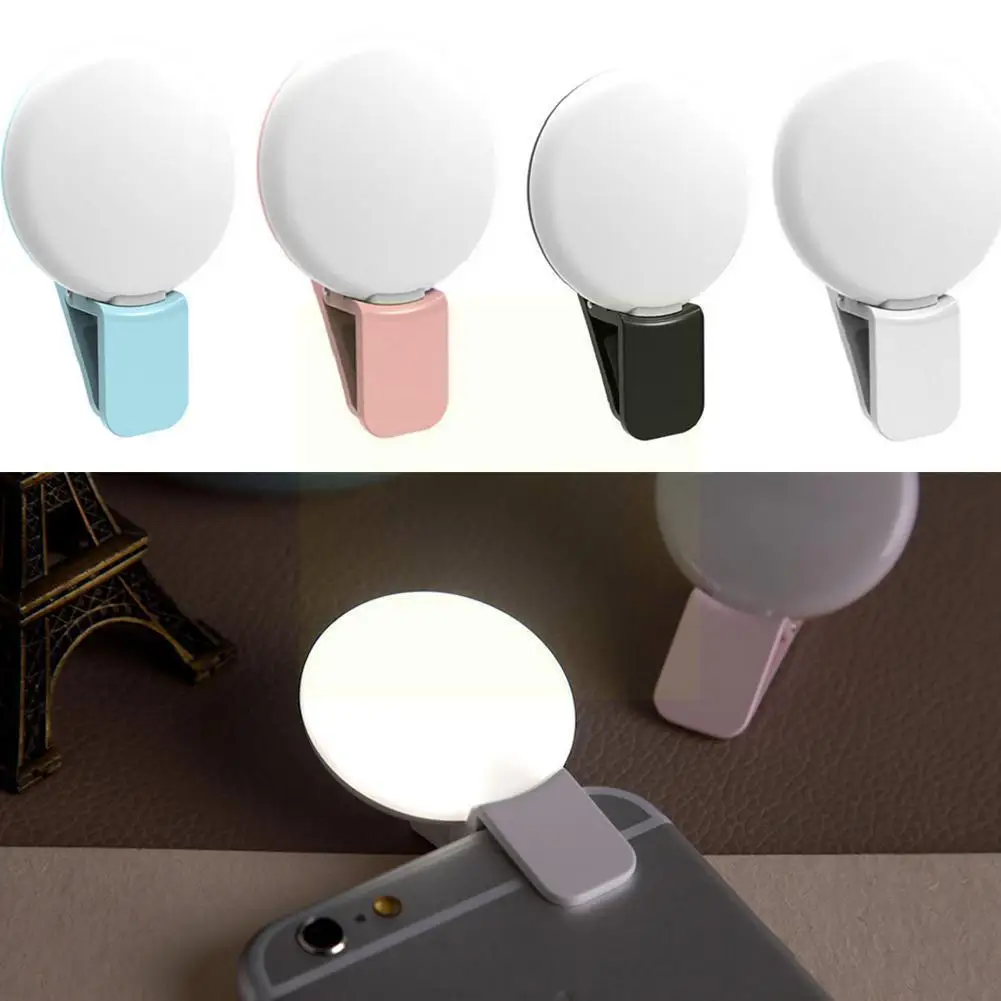 

Mobile Phone Led Selfie Ring Light Portable Circle Fill Phone Light Clip For Cell Photography Rechargeable Lamp Beauty Came F3w3