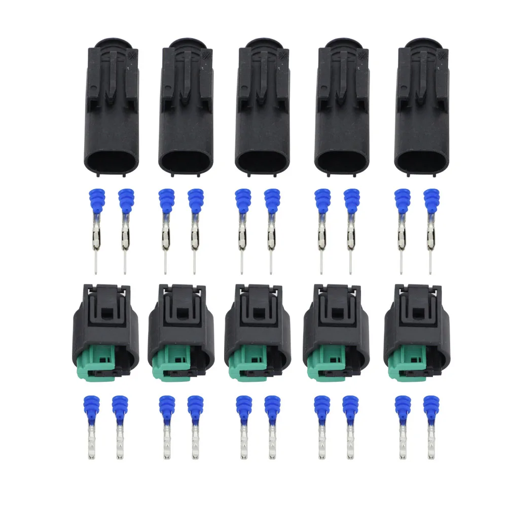 2 контактный автоматический Мужской Женский Разъем провода двигателя Хладагент