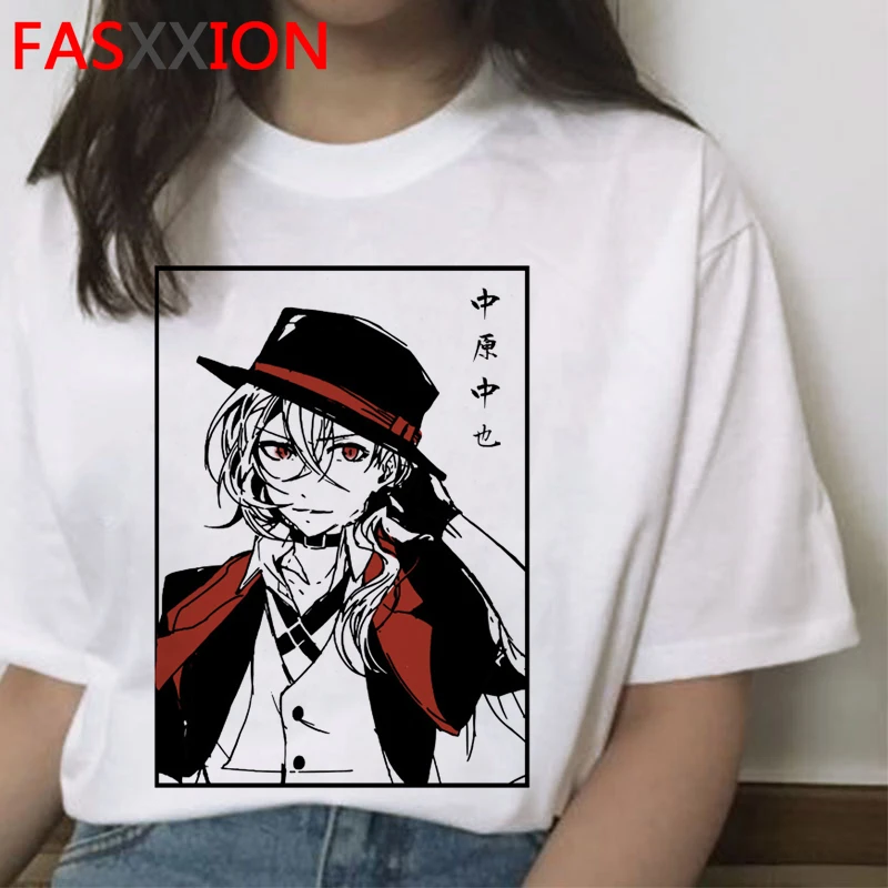 

Bungou Stray Dogs Cute Anime Harajuku T-shirt Women Funny Cartoon Graphic T Shirt Cool Streetwear Tshirt Casual Top Tees Female