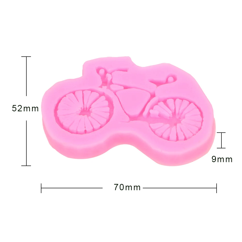 

DIY Bicycle Shaped 3D Fondant Cake Silicone Mold Reverse Forming Chocolate kitchen Decoration Tools Baking
