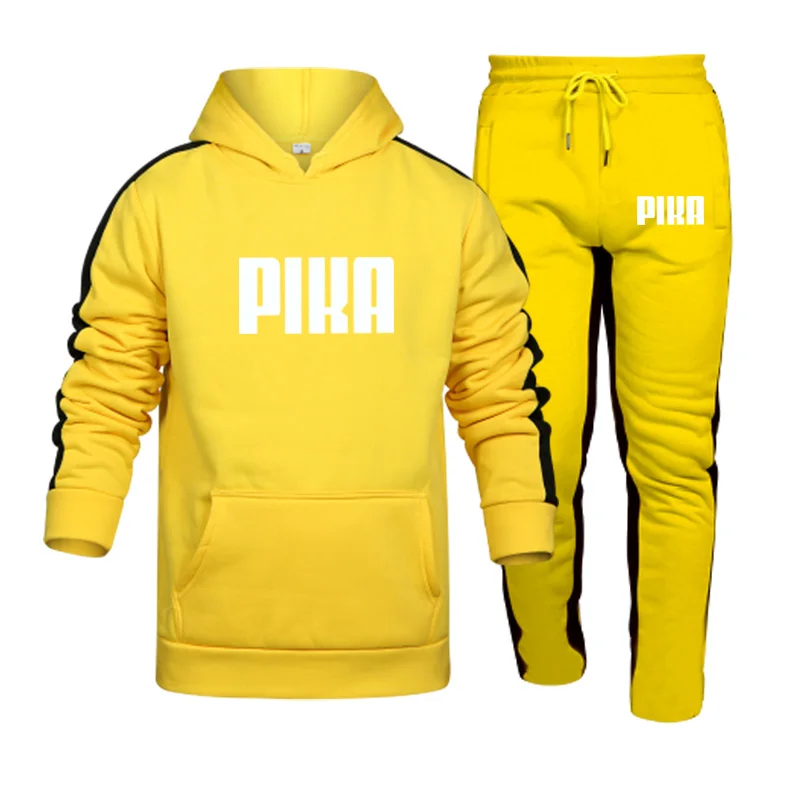 

2021 Casual Tracksuit Men 2 Pieces Men's Sets Hooded Sweatshirts Spring Men's Clothes Pullover Hoodies Pants Suit Ropa Hombre