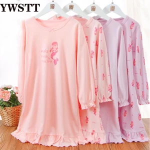 Girls Pajamas Long-sleeved Spring Autumn Girls Pajamas Childrens Home Clothes Baby Pajamas  cotton nightdress kids nightwear