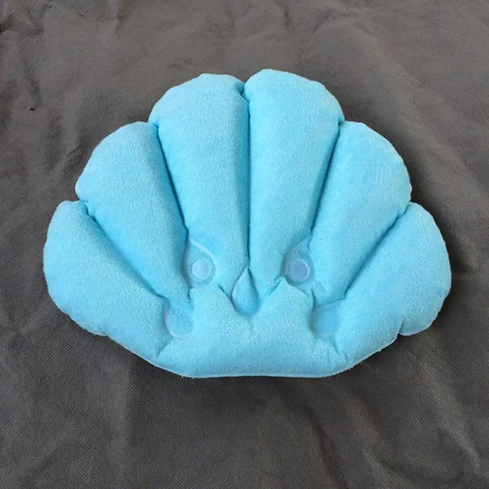 Бытовая надувная подушка для ванны махровая тканевая Подушка цветная мягкая