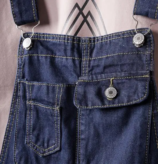 

Men's Hip Hop Jeans Pants Spring Autumn Cotton Navy Blue Denim Overalls Plus Size Men Suspender Denim Trousers Long Jumpsuit 5XL