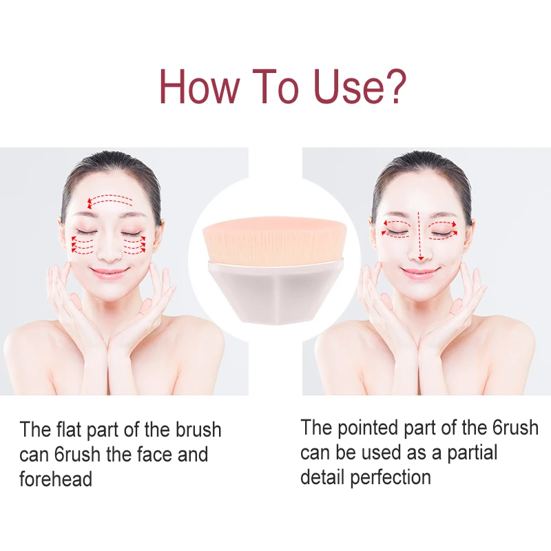 Кисть для макияжа шестигранная без следов пудры 2 цвета|Аппликатор теней век| |