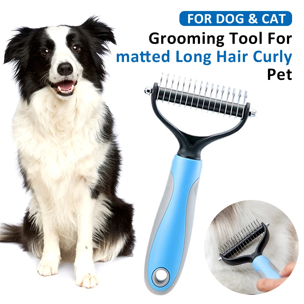 Hair Removal Comb for Dogs Cat Detangler Fur Dematting Deshedding Brush Grooming Care Tool For Matted Long Hair Curly Pet Goods