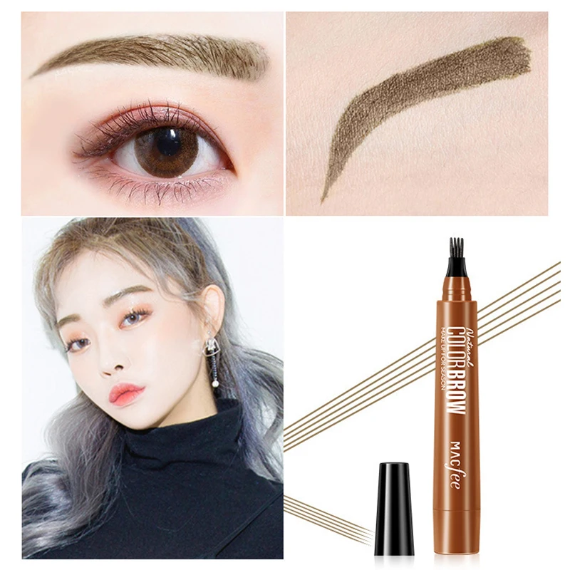 1 шт. Водостойкий карандаш для бровей с вилочным наконечником стойкий тонкий