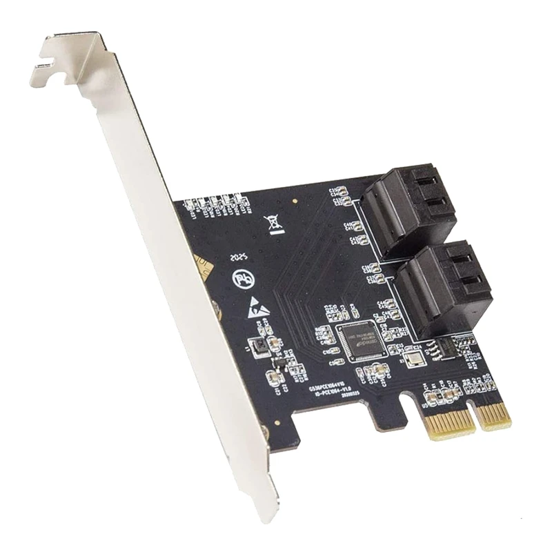 

4 Port SATA III PCI-E 3.0 X1 Expansion Card Non-Raid with Low Profile Bracket ASMedia 1064 SI-PEX40156