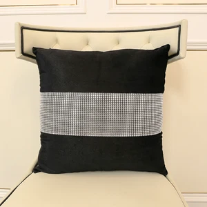 Чехол для подушки 45x45 см, бархатный Роскошный чехол со стразами для подушки, декоративный современный чехол для домашней свадьбы, подушки на молнии вечерние вечерний Декор