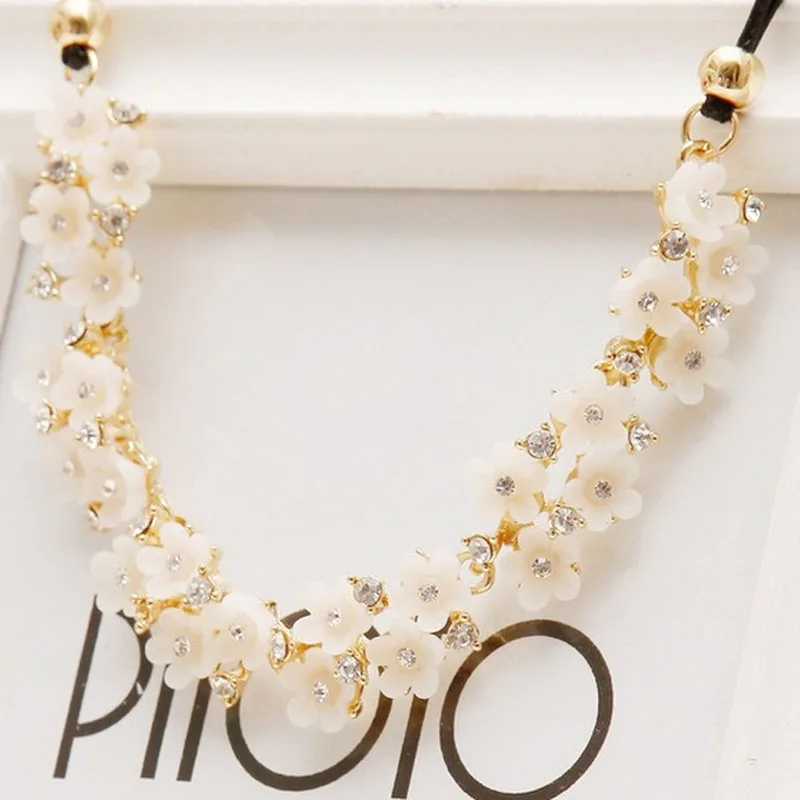 Модное Горячее предложение креативное ожерелье с цветами циркониевый кристалл