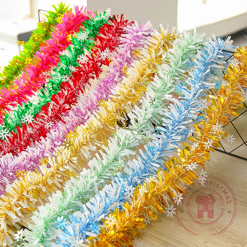 2 м лента из снежинок цветная штанга для вечеринки в честь рождения ребенка