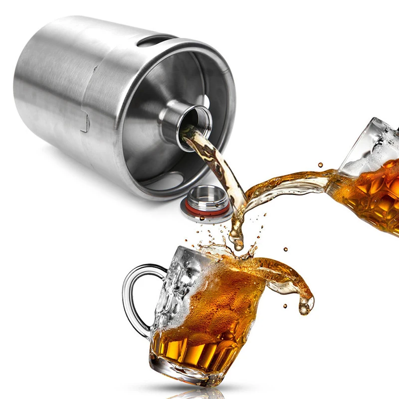

2L Stainless Steel Home Brew Mini Keg Growler Wine Beer Brewing DIY Making Tool Home Brewing Wine Making