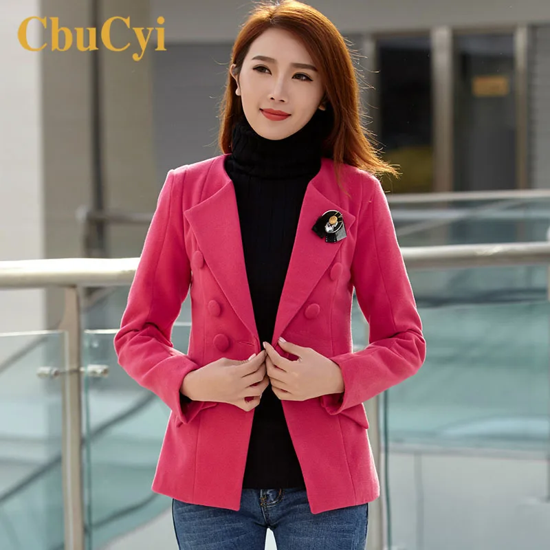 Высококачественное шерстяное пальто для офиса короткое весенние укороченные