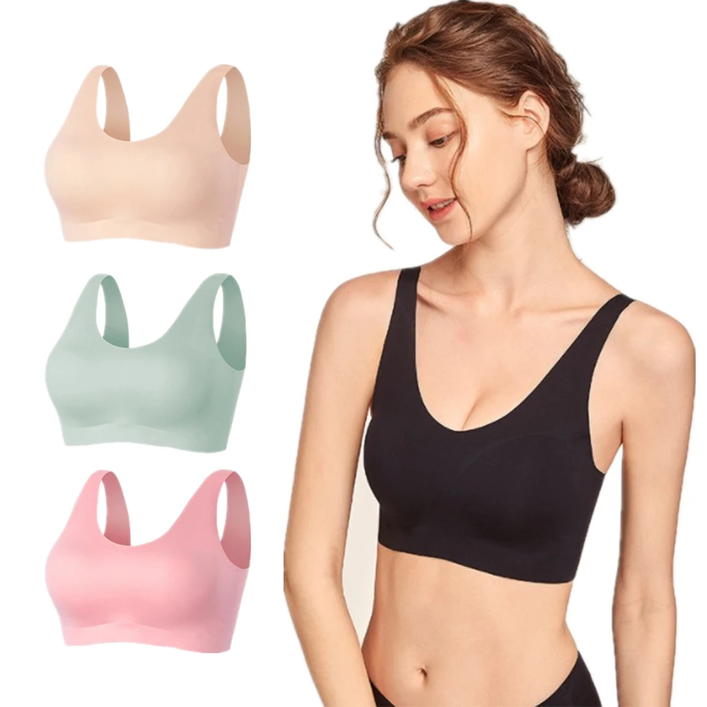 

Women's Freedom Seamless Sport Bra Hyperflex Gym Yoga Active Simple Workout Crop Padded
