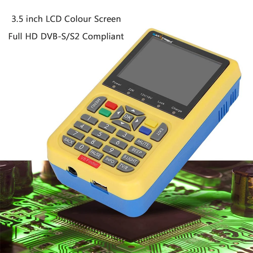 Satxtrem DVB-S2 V8 Finder SAT HD цифровой ТВ спутниковый Finder метр DVB-S SatFinder Full 1080P для приемник спутникового сигнала