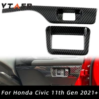 car head light switch button cover trim interior accessories car styling garnish for honda civic 11th gen 2021 2022