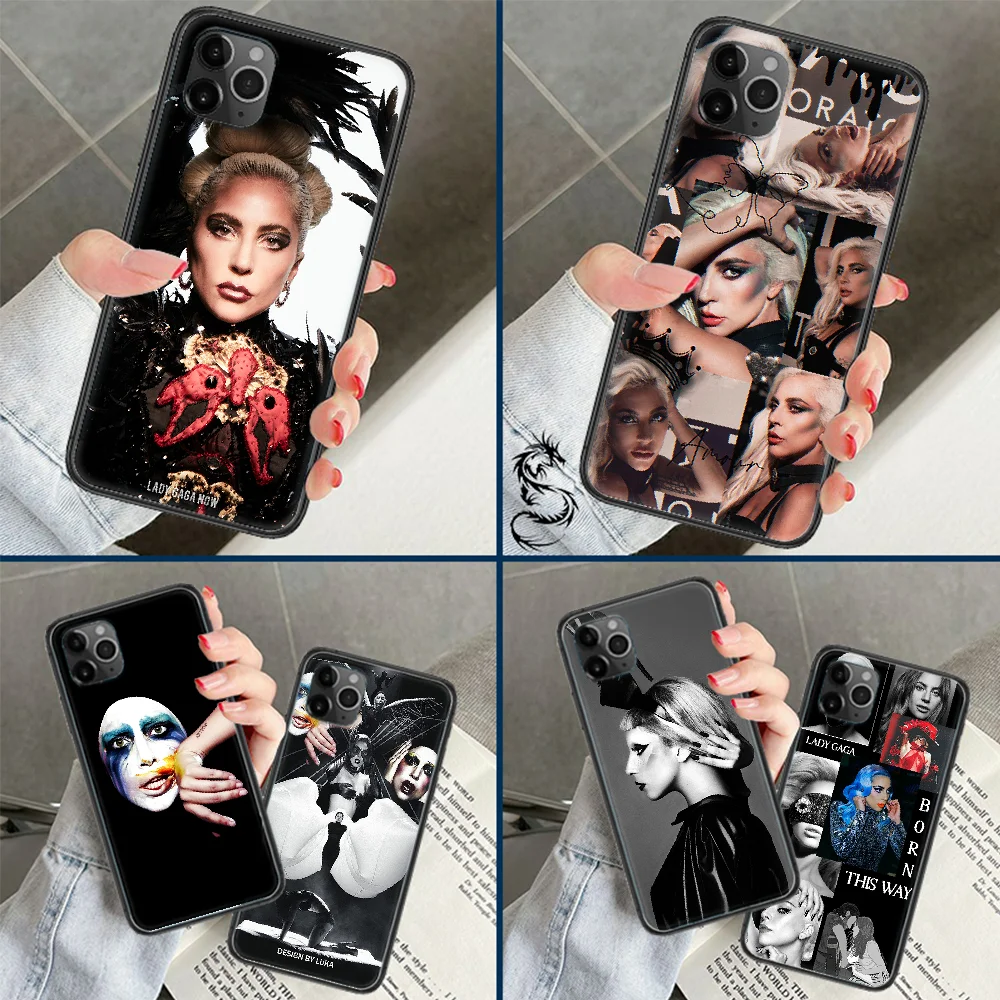 RAPPER Lady gaga Phone Case For iphone SE 2020 6 6S 7 8 11 12 13 Mini Plus X XS XR Pro Max black painting waterproof tpu back