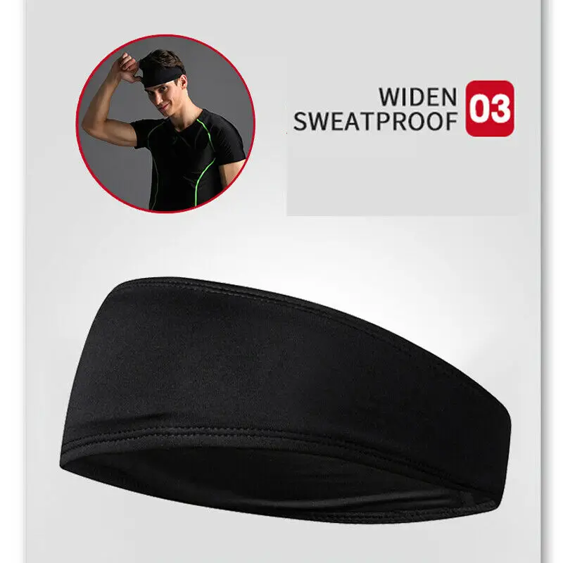 

2020 Uniex Headwear Fashion Gym Moisture Wicking Wide Non-Slip Sport Headband Sweatband Gym Workout Running Headwear
