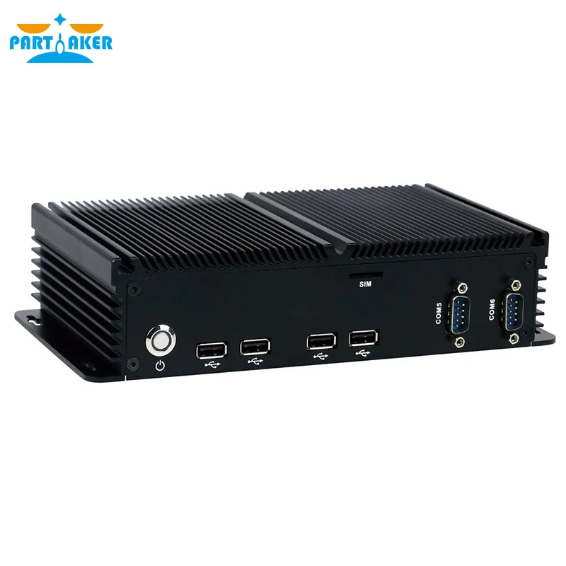 Partaker Linux Mini PC Intel J1900 Dual Lan безвентиляторный промышленный компьютер Sup port GPIO SIM слот 6
