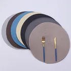 Круглая тканая подставка для столового стола, 1 шт., водонепроницаемый ПП коврик для обеденного стола, Нескользящие салфетки, подставки для чашек и напитков, Кухонное украшение