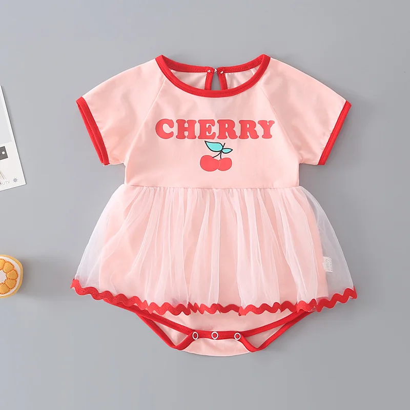 

Brand Children's Clothing Summer New Girl Climbing Clothes Bag Fart Clothes Baby Lovely Princess Gauze Dress