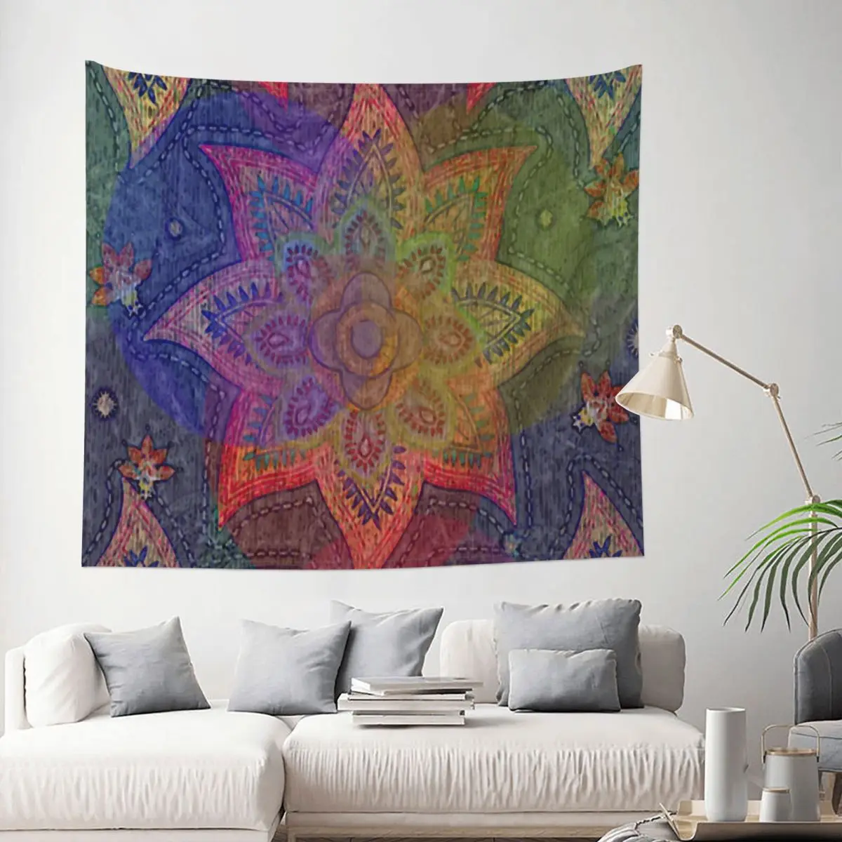 

Psychedelic Mandala Tapestry Flower Boho Sacred Decoration Wall Room Home Decor Hanging Bedroom Kawaii Pattern Gift