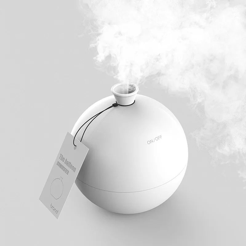 White USB Balloon Mini Air Humidifier Aroma Diffuser Water Mist Maker for Home Car Ultrasonic Humidifier Diffusers White Pink Blue - Цвет: White