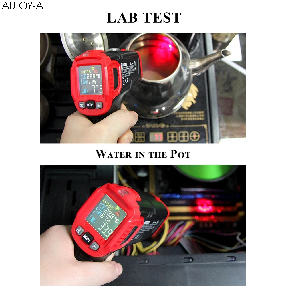 

Digital Infrared Thermometer Hygrometer Weather Station Temperature Humidity Ambient Meter Laser Thermometre T