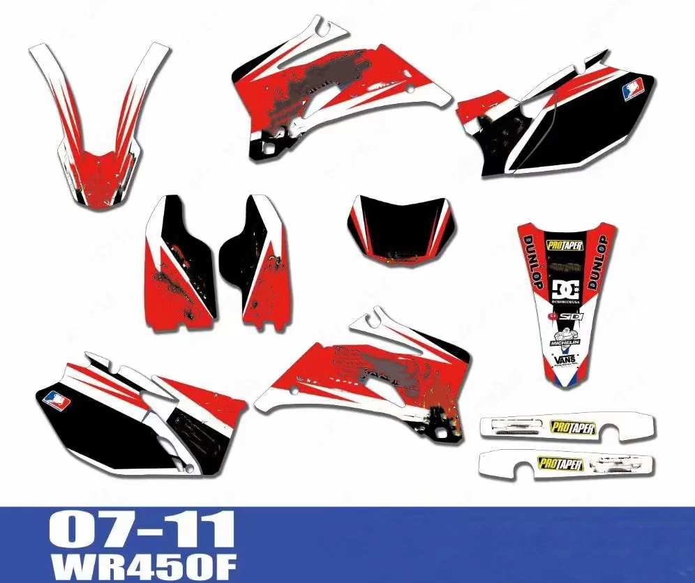 Наклейки графические для Yamaha WR450F WRF450 2007-2011 WR250F WRF250 2007 2008 2009 2010-2012 2013 2014 | Автомобили