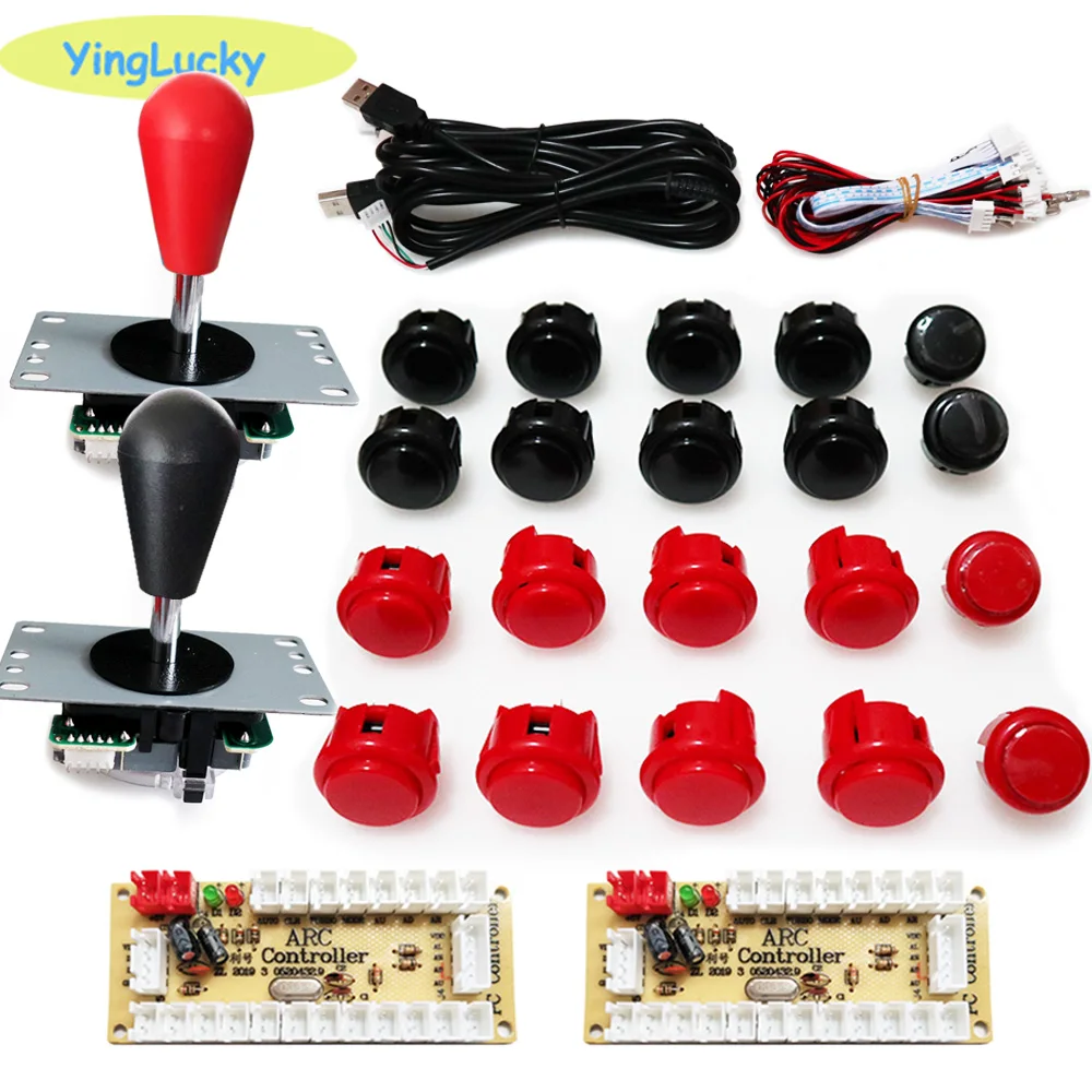 Аркадный джойстик DIY Kit нулевой задержкой USB контроллер ПК Джойстик Sanwa Овальный