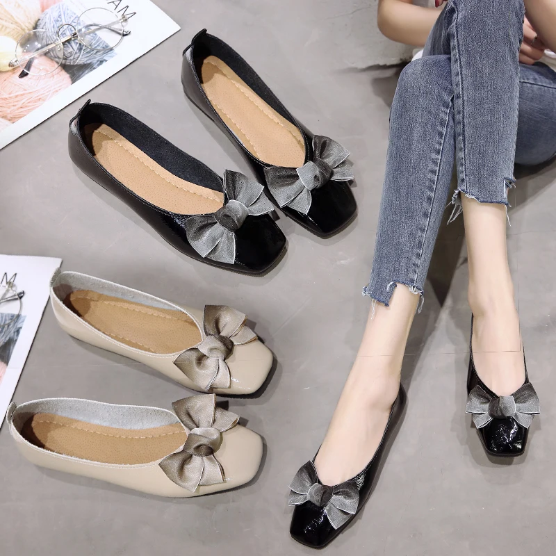 Новинка Весна 2020 модная роскошная женская мягкая балетка на плоской подошве с