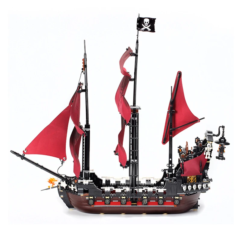 16009 Caribbean Queen Revenge Pirates Building Blocks Bricks 16006 The Red Pearl Boat Model Kits 16018 Ghost Pirate Toys Gift | Игрушки и