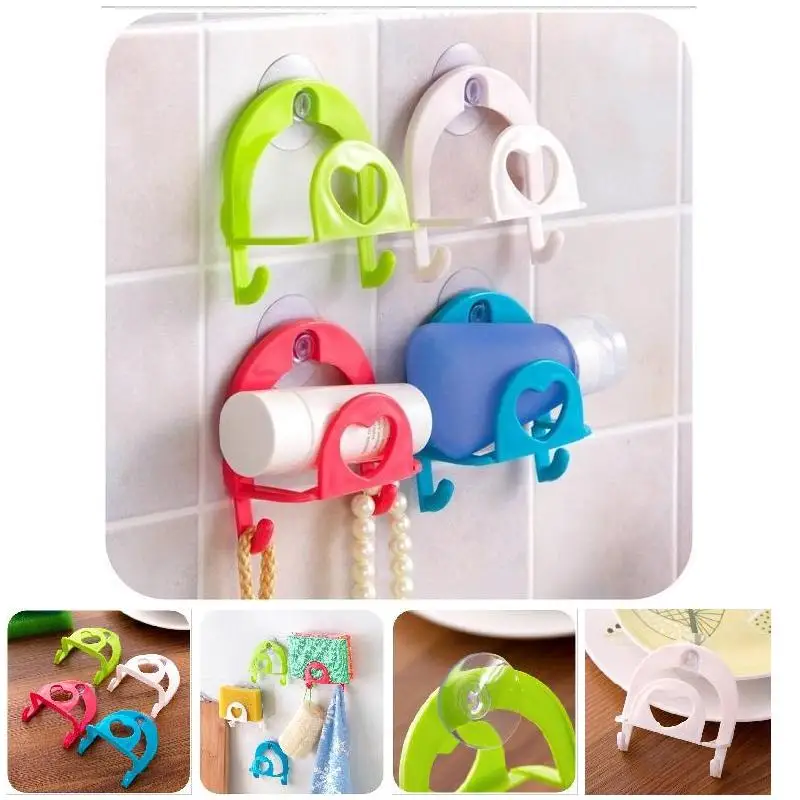 

Creative Sponge Holder Suction Cup Sink Holder Kitchen Tools Gadget Decor Wall Mounted Type Storage Holders Racks QP2