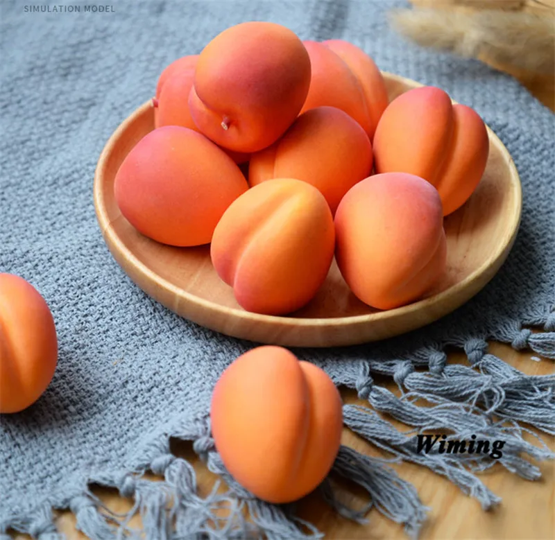 Simulation Fake apricot model props Kitchen Pretend Fruit Supplies for Wedding Party Home Decor Artificial Fruits toys | Дом и сад