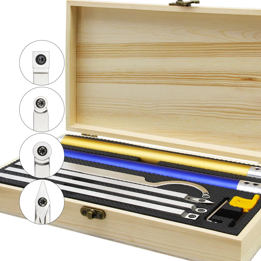 

Wood Turning Tools Set Woodworking Chisel Wood Lathe Tool Aluminum Handle Woodturning Tools For Lathe Carbide Inserts Cutter