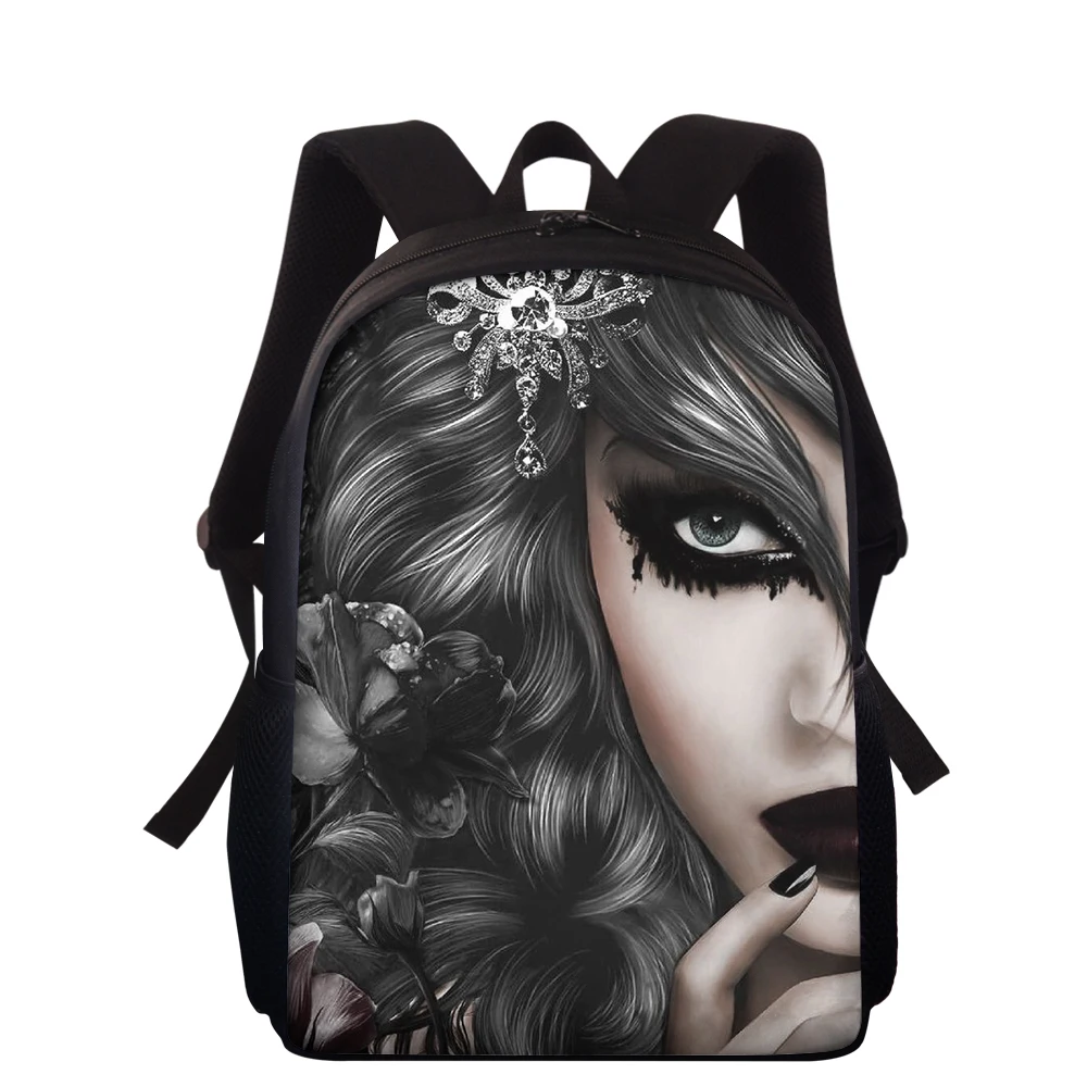 

ELVISWORDS Brand Customize Rucksack Gothic Dark Art Print Backpack For Women Men Knapsack Teenager School Bags Fashion Mochila