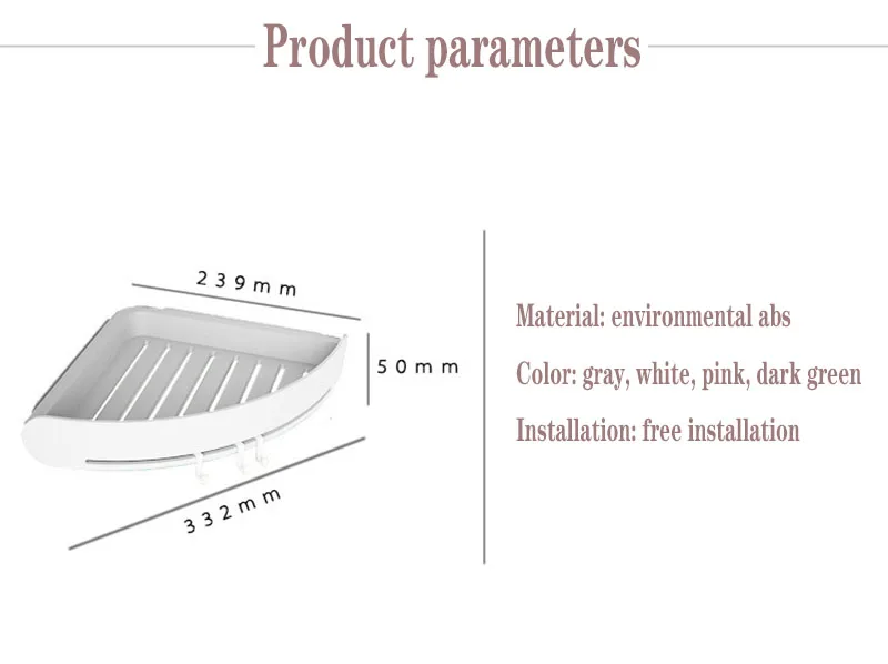 Угловая полка для ванной комнаты органайзер настенная шампуня душа держатель