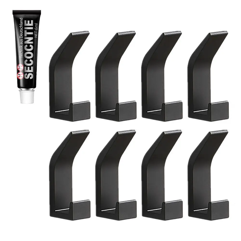 

Single Towel Hook With Strong Glue No Drilling Stick-on Aluminum Alloy Hold 22 Lbs Load-bearing Capacity Heavy Duty Adhesive Hoo