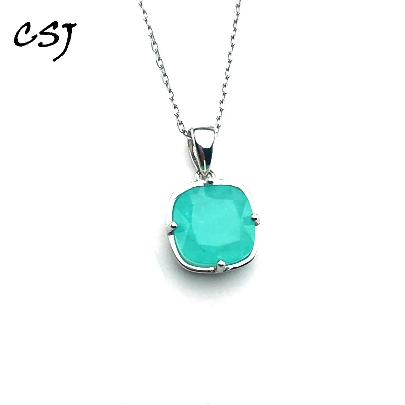 Женская подвеска из серебра 925 пробы с турмалином