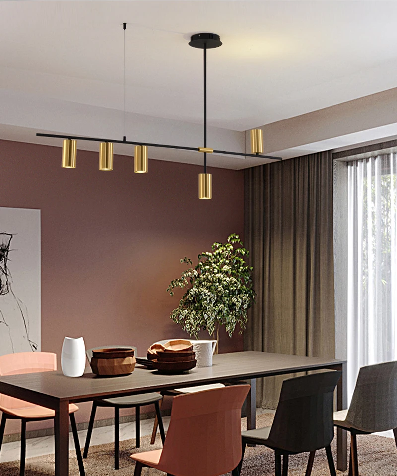 

Nordic Gold / Black Metal Spotlight Chandeliers Rotatable Branch Luxury Pendant Lighting Led For Restaurant Living Room