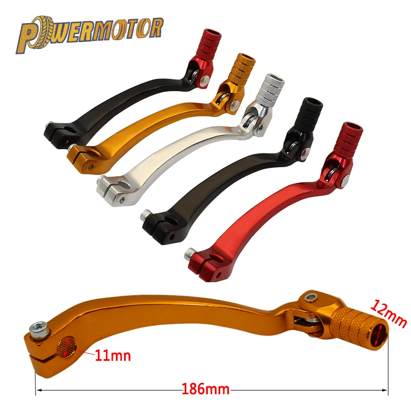 

PowerMotor Motorcycle CNC Folding Aluminum Gear Shift Lever Gear Shift Lever Fit Motorcycle ATV Dirt Bike Pit Bikes Gear Lever