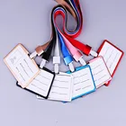 ID держатель для карт для канцелярских принадлежностей Бизнес держатель для карт Алюминий сплав дипломов, карман для удостоверения личности-вытяжным шнуром