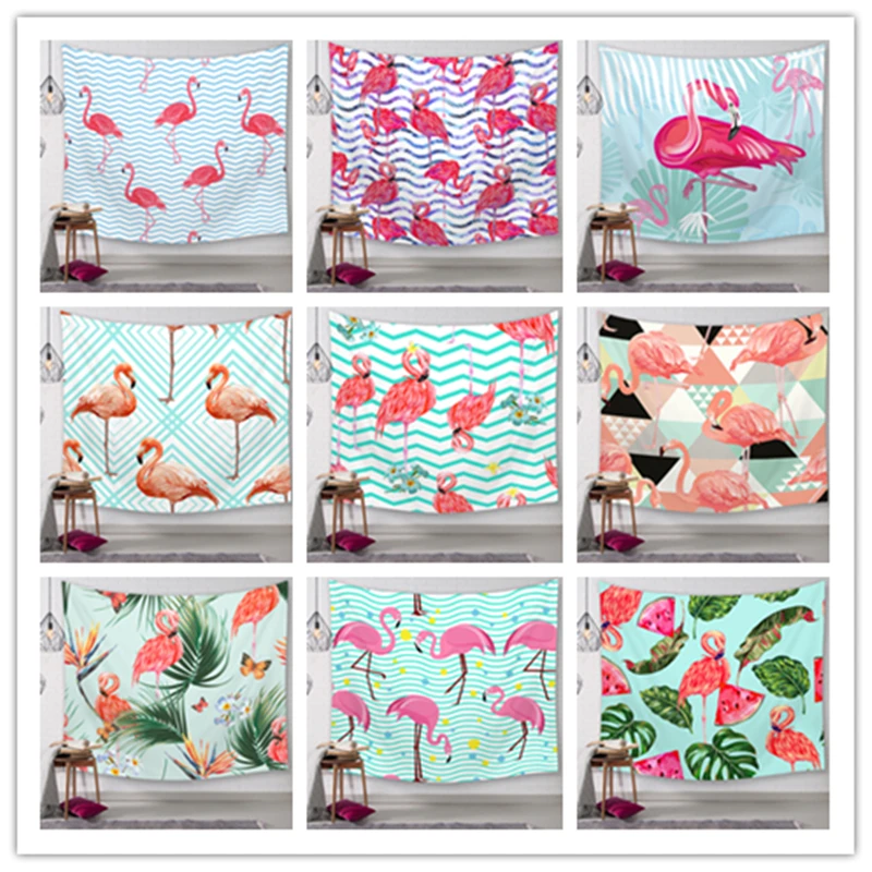 Фламинго декоративные гобелены гобелен на стену Мандала богемский пейзаж