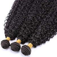 synthetic black brown golden afro kinky curly hair bundles high temperature curly weave hair extensions for women