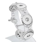 Новые ювелирные изделия, винтажные 18 мм металлические кнопки, браслет, богемные часы, женские ювелирные изделия, пять кнопок, браслет