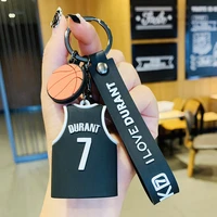 simulation jersey keychain no 7 star jersey basketball team logo keychain mens bag key chain pendant direct wholesale