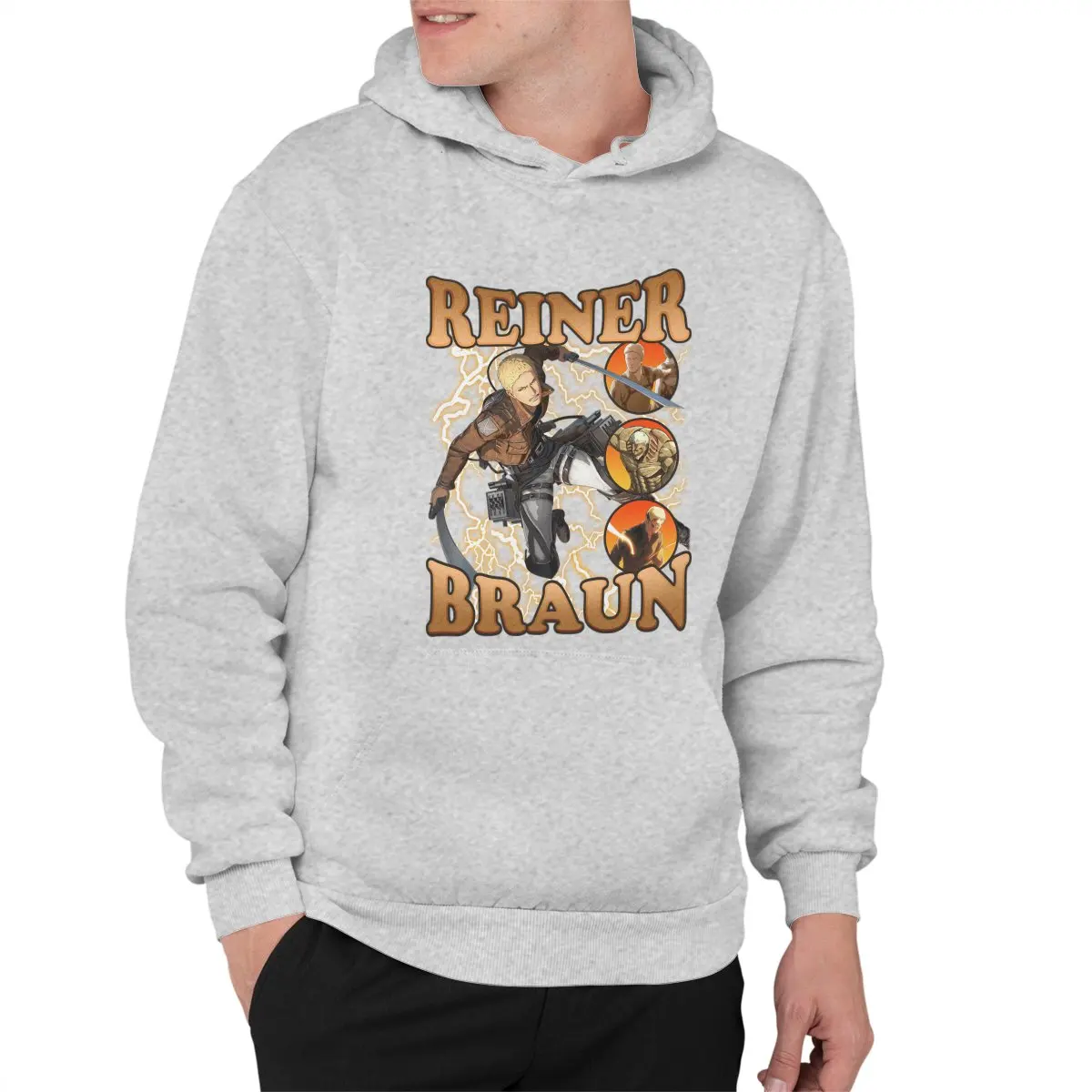 

Толстовка мужская с капюшоном «атака на Титанов», 195165