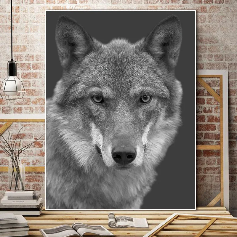 

Canvas Painting Animal Wall Art Lion Elephant Deer Zebra Posters and Prints Wall Pictures for Living Room Decoration Home Decor