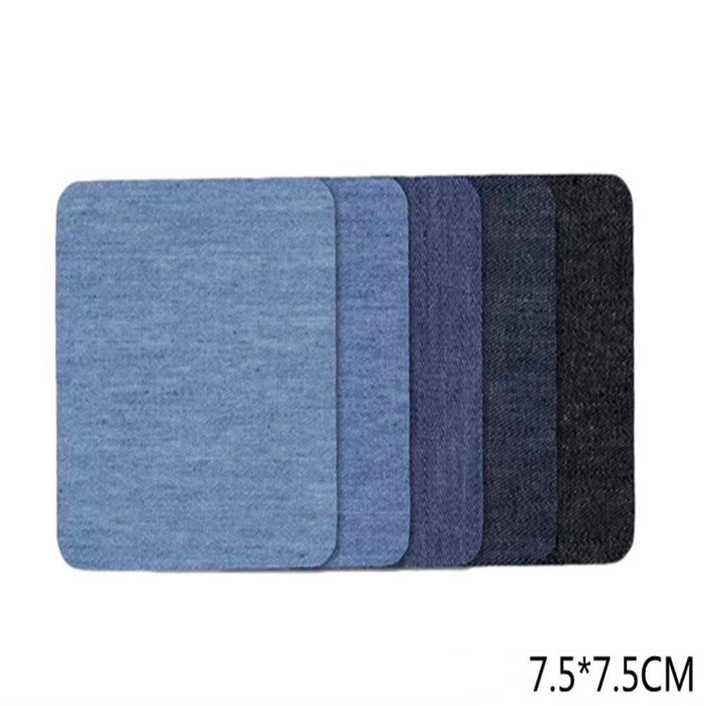 25pcs/30pcs Denim Cut Piece Iron On Fabric Patches Rectangular Jean Repair Clothing Patch Kit Sewing Tool |